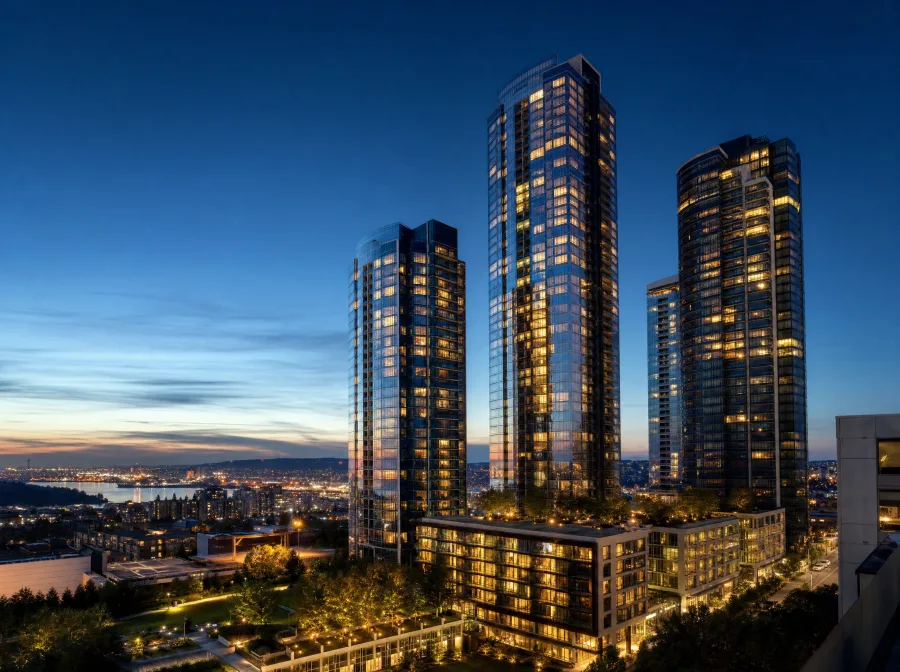 New high-rise development skyline